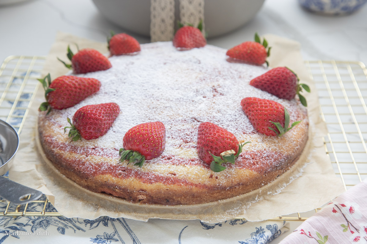 Ciasto marmurkowe – różowa zebra